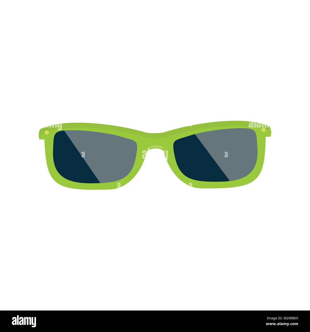 Stylish Green Sunglasses Vector Illustration Graphic Design Stock