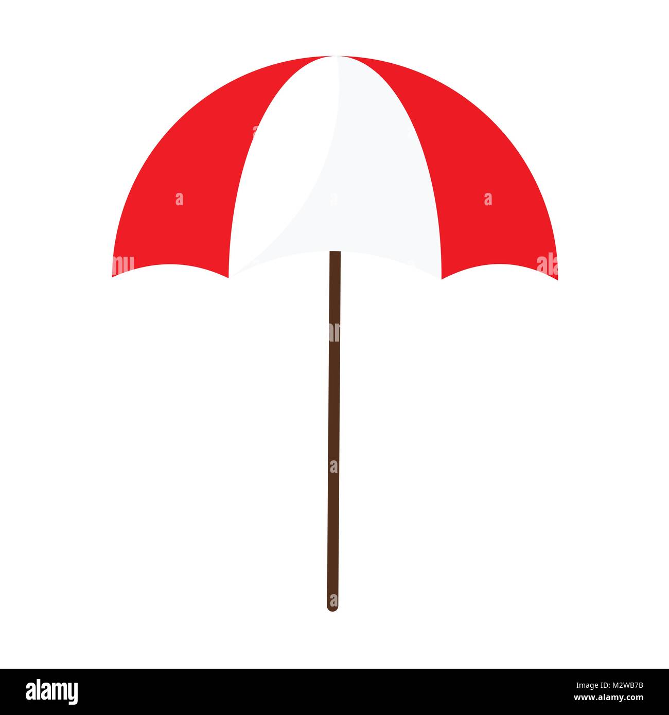 Red Stripe Umbrella Vector Illustration Graphic Design Stock Vector