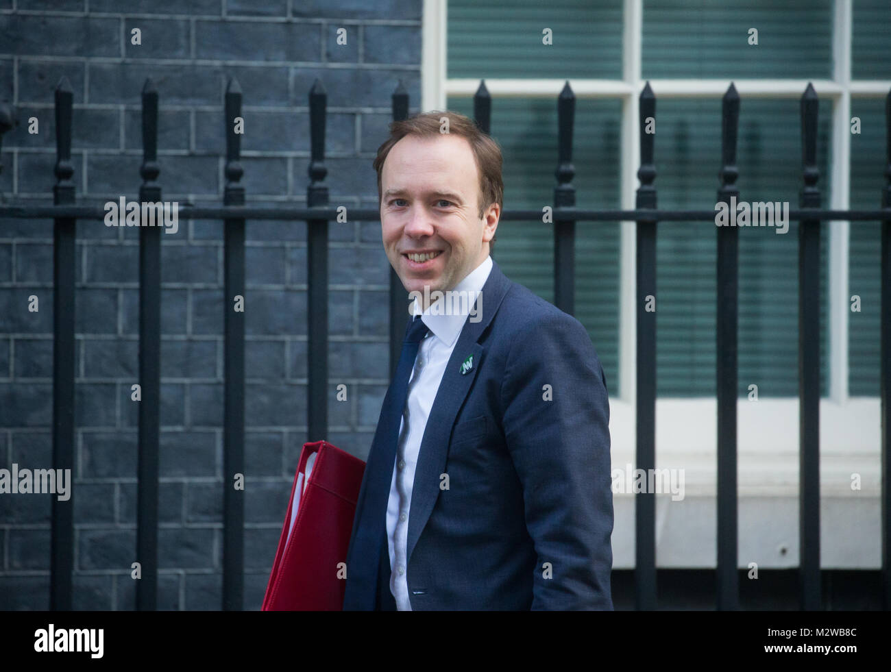 Matthew Hancock, Secretary of State for Culture, Media and Sport, arrives in Downing Street for a Cabinet meeting Stock Photo
