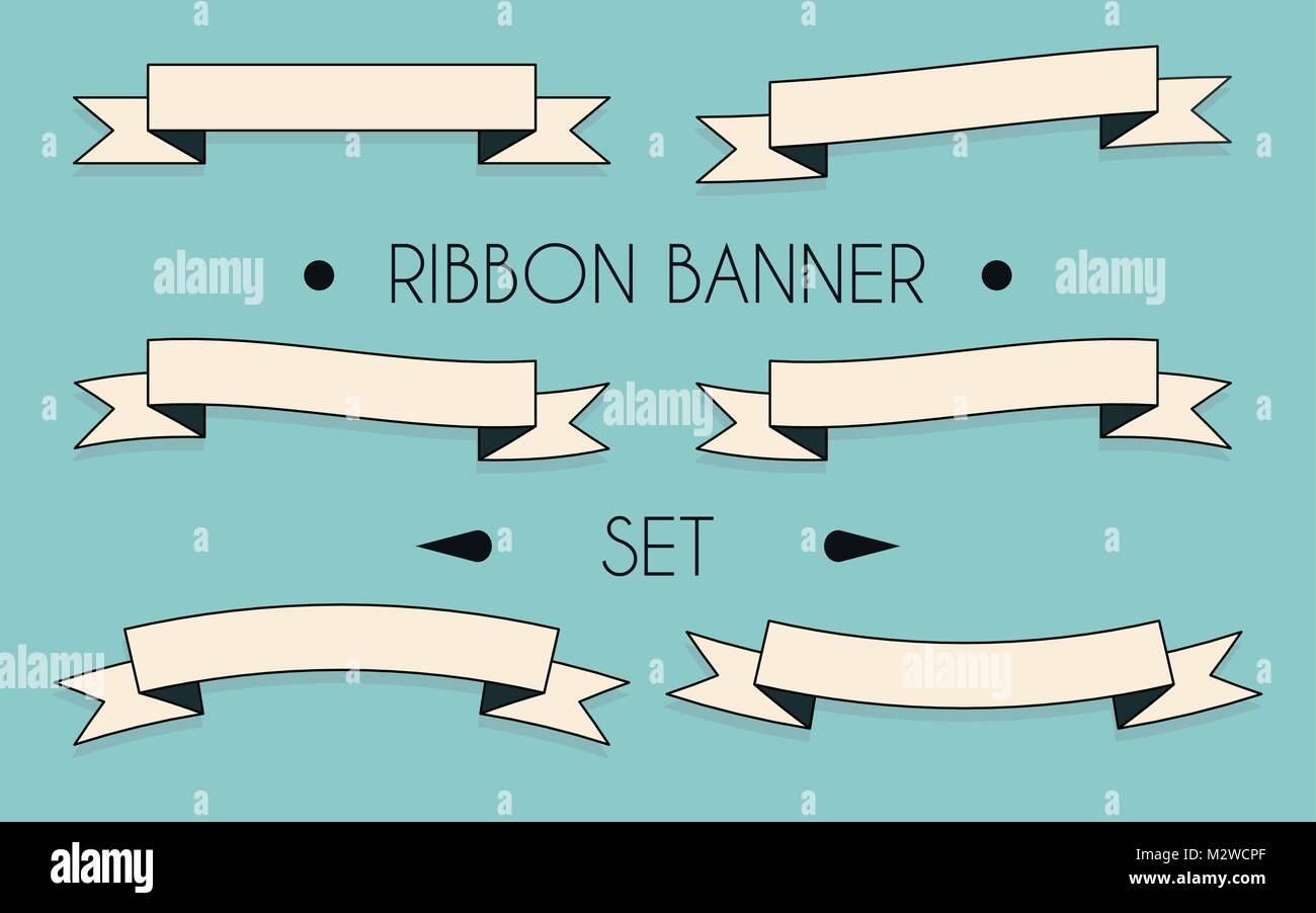 Ribbon Banner Set Stock Vector Image & Art Alamy