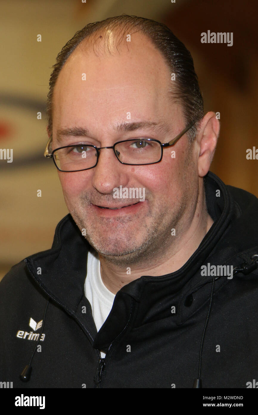 Thomas Lips (Bundestrainer), Pressekonferenz German Curling Masters, Clubhaus des CC Hamburg, 20.01.2015 Stock Photo