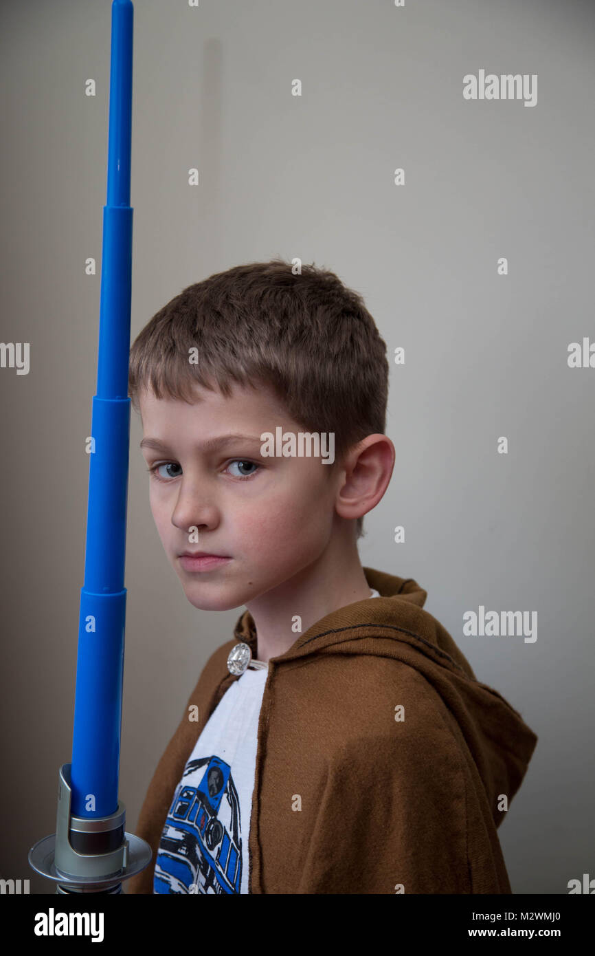 Hampshire, UK, 25th January 2018,  Benjamin Matthews, aged 9, is one of the many young children diagnosed with dyspraxia, a learning disability that a Stock Photo