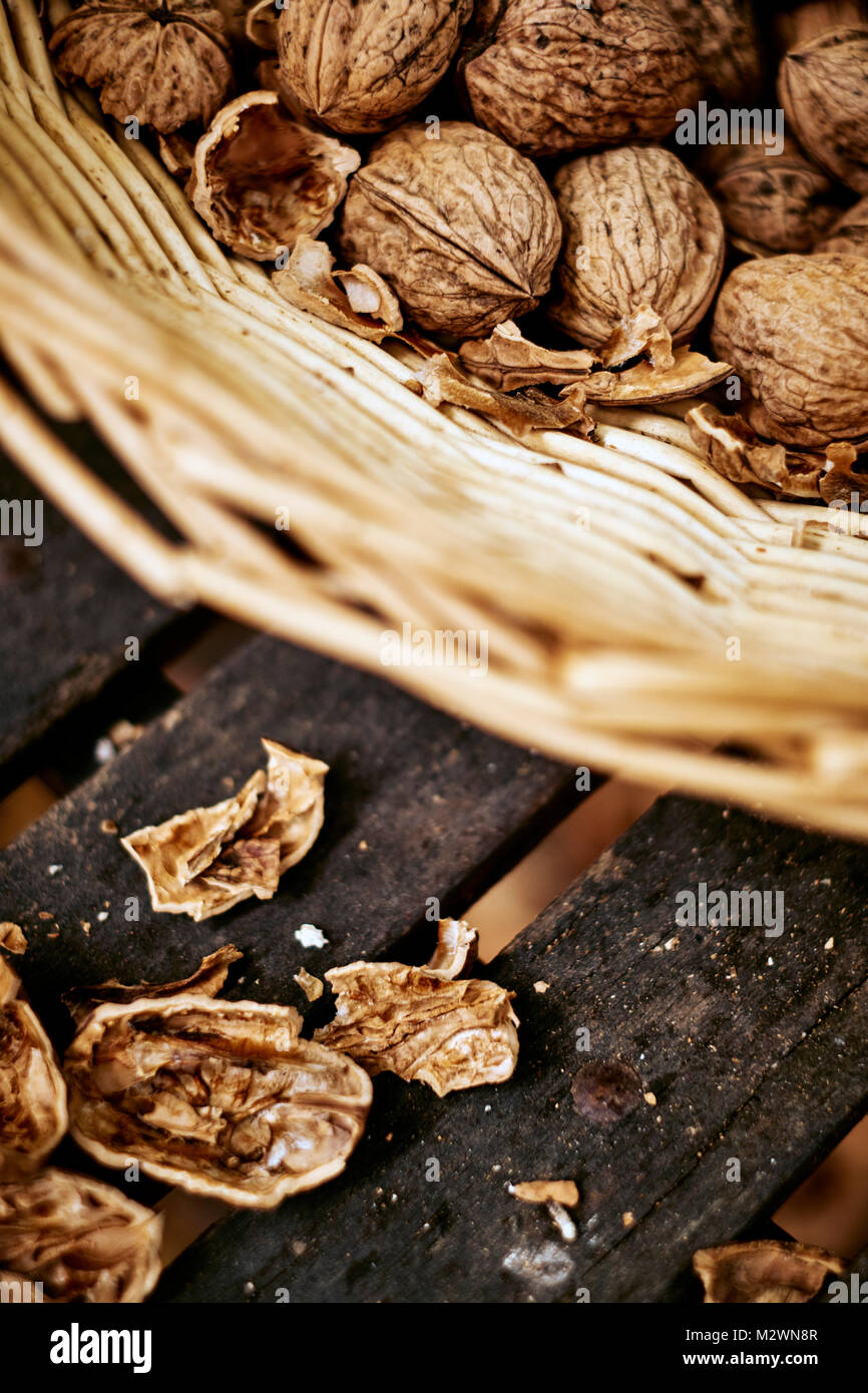 Locally produced Walnuts for sale in the Dordogne France Stock Photo