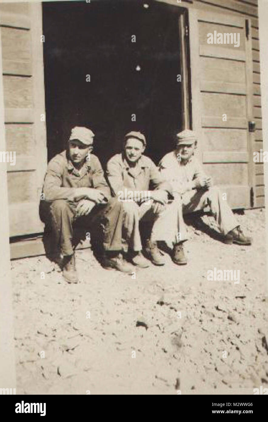 World War Two, black and white photo of soldiers in countryside Stock ...