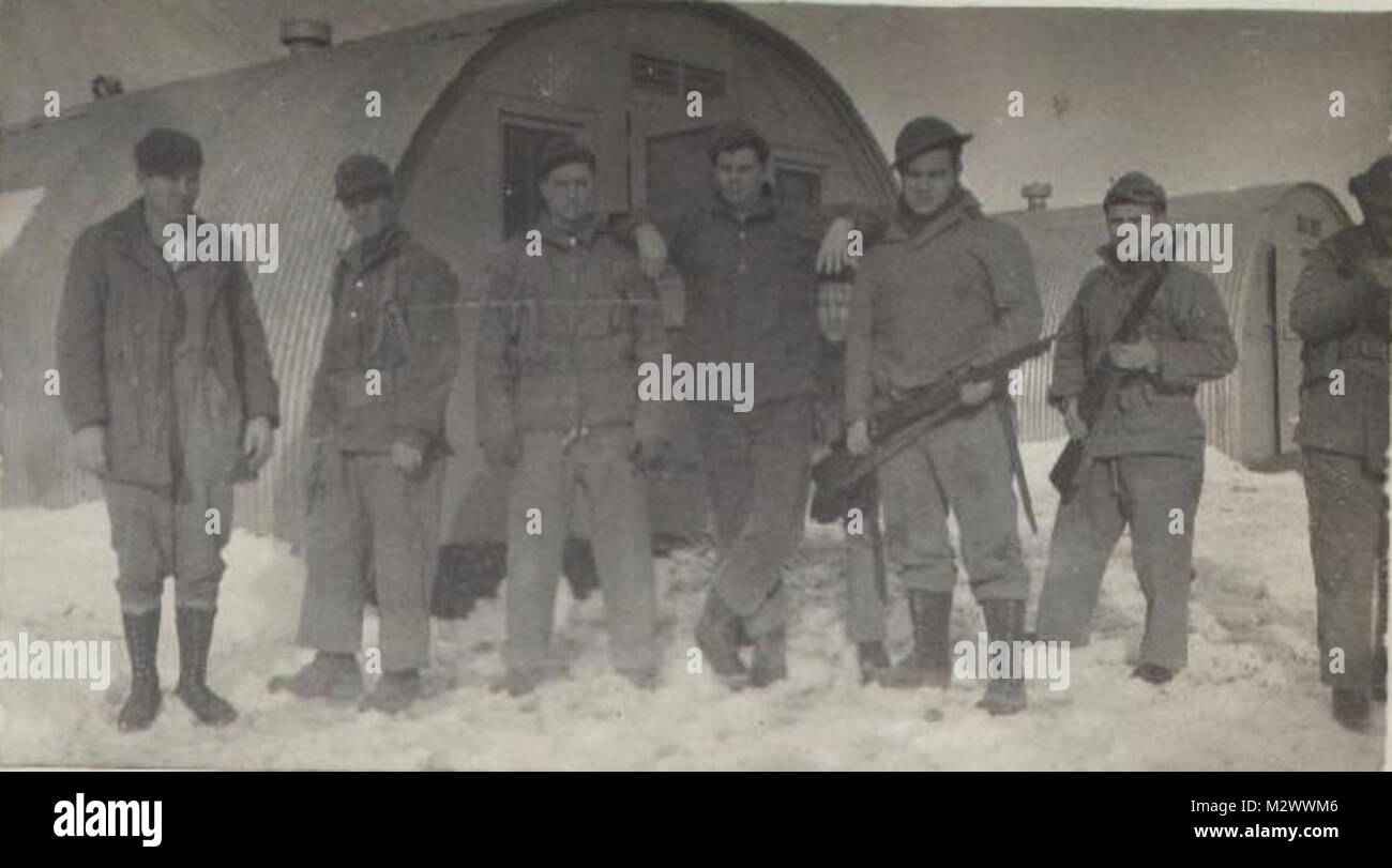 World War Two, black and white photo of soldiers in countryside Stock ...