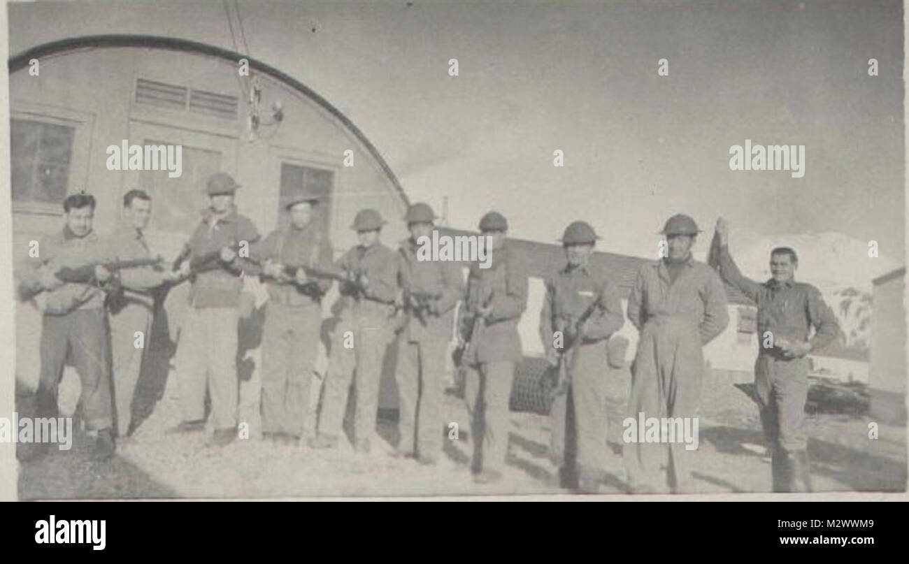 World War Two, black and white photo of soldiers in countryside Stock ...