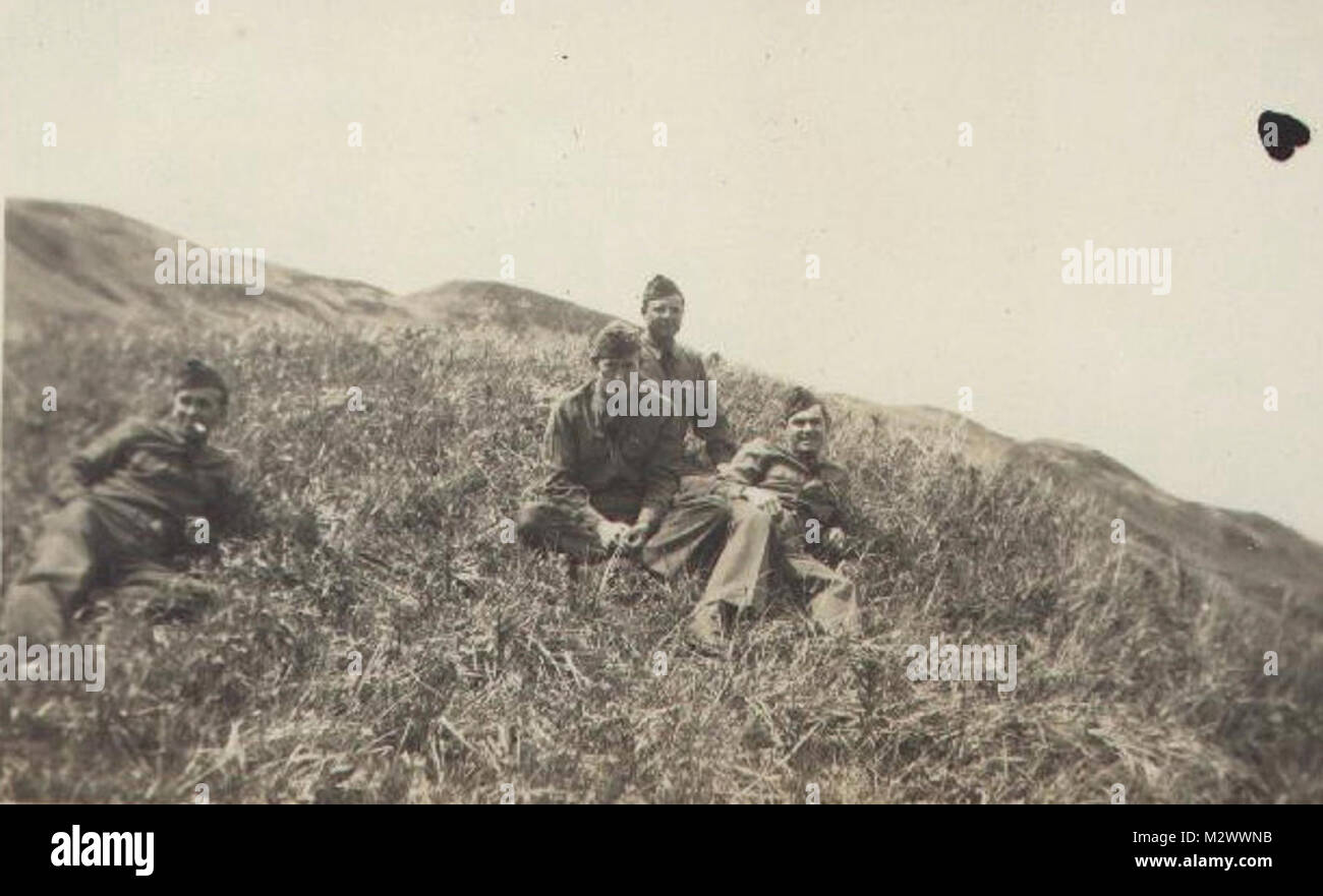 World War Two, black and white photo of soldiers in countryside Stock ...
