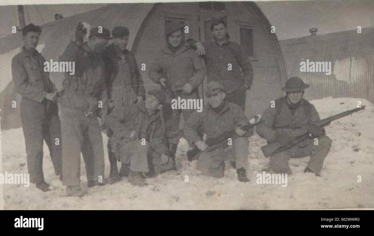 World War Two, black and white photo of soldiers in countryside Stock ...