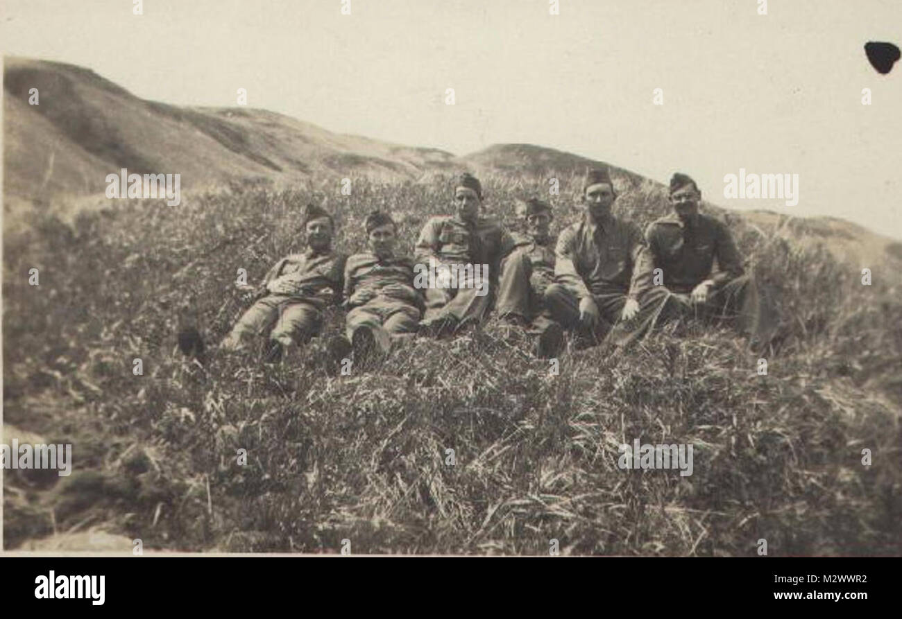 World War Two, black and white photo of soldiers in countryside Stock ...