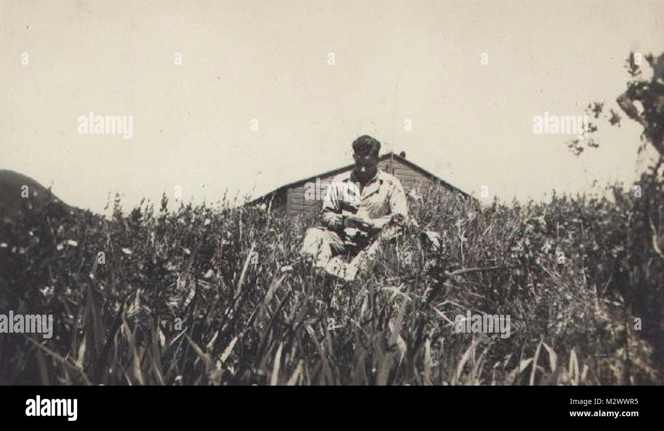 World War Two, black and white photo of soldiers in countryside Stock ...
