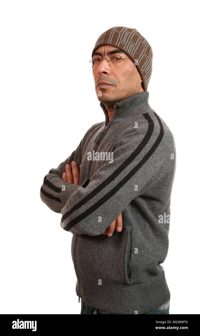 man isolated portrait over white background Stock Photo - Alamy