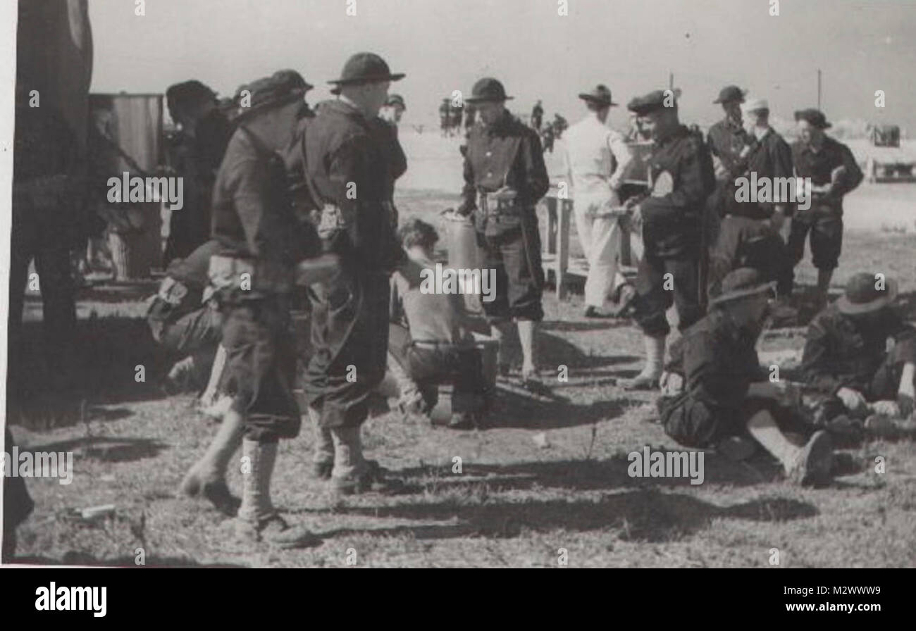 World War Two, black and white photo of soldiers in countryside Stock ...