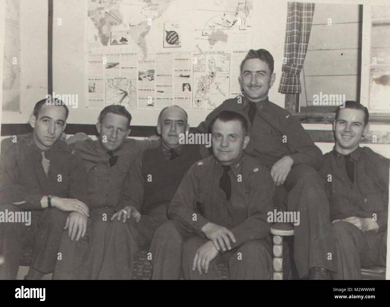World War Two, black and white photo of soldiers in countryside Stock ...
