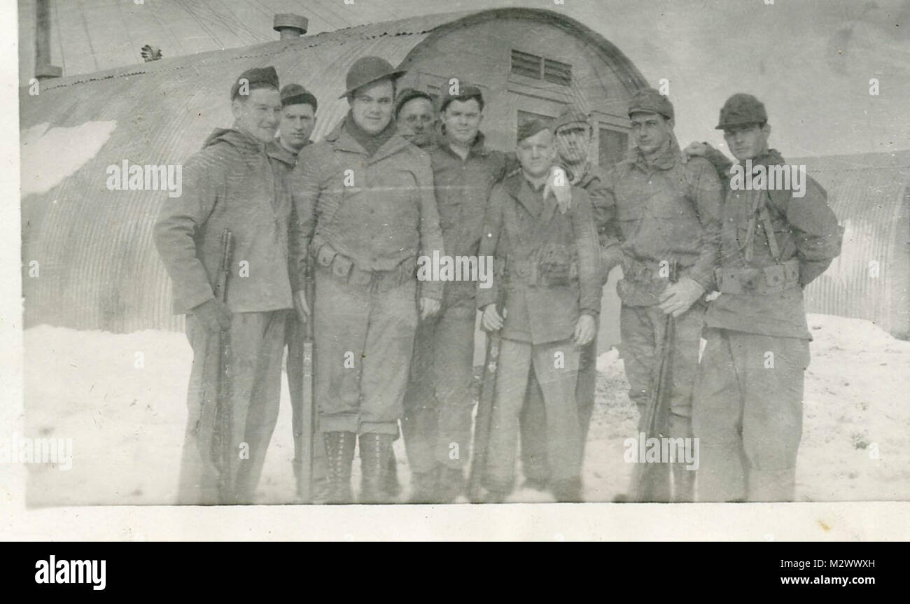 World War Two, black and white photo of soldiers in countryside Stock ...