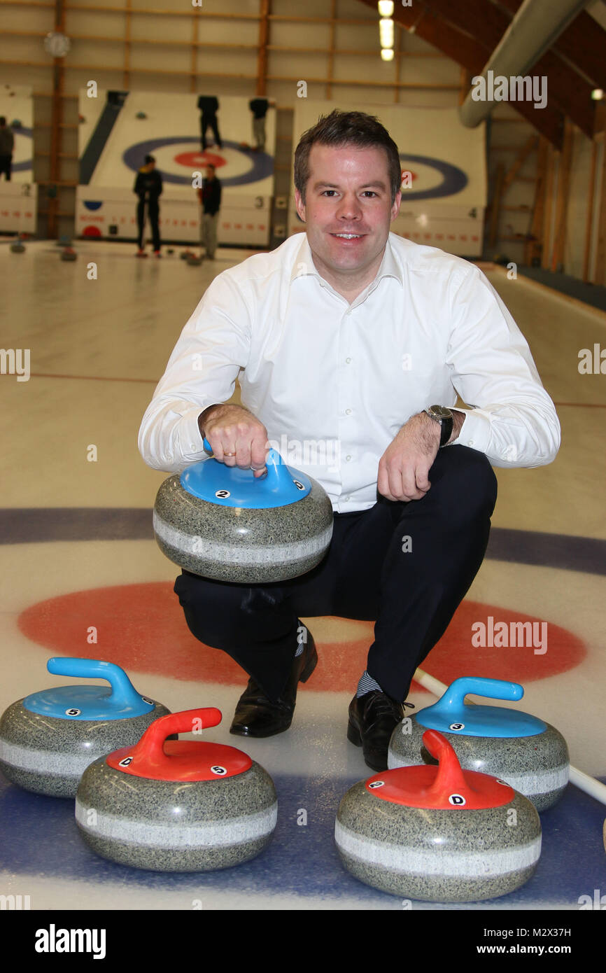 Felix Schulze (Olympia Teilnehmer), Pressekonferenz German Curling Masters, Clubhaus des CC Hamburg, 20.01.2015 Stock Photo