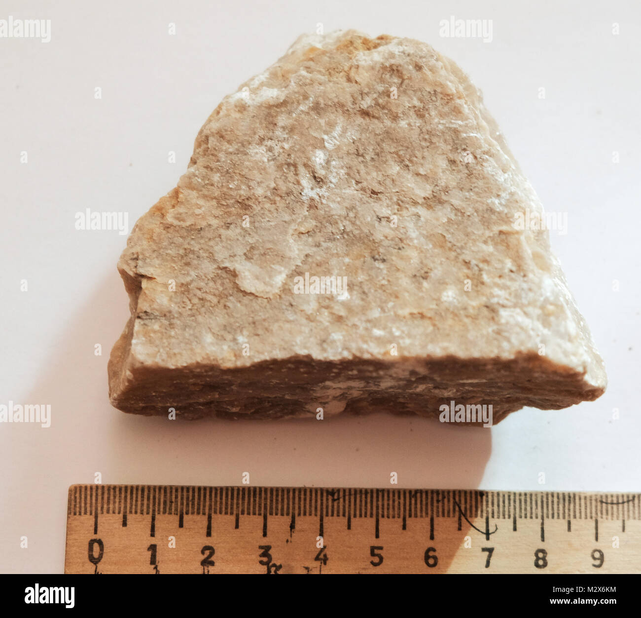 Natural specimen of gypsum rock Stock Photo