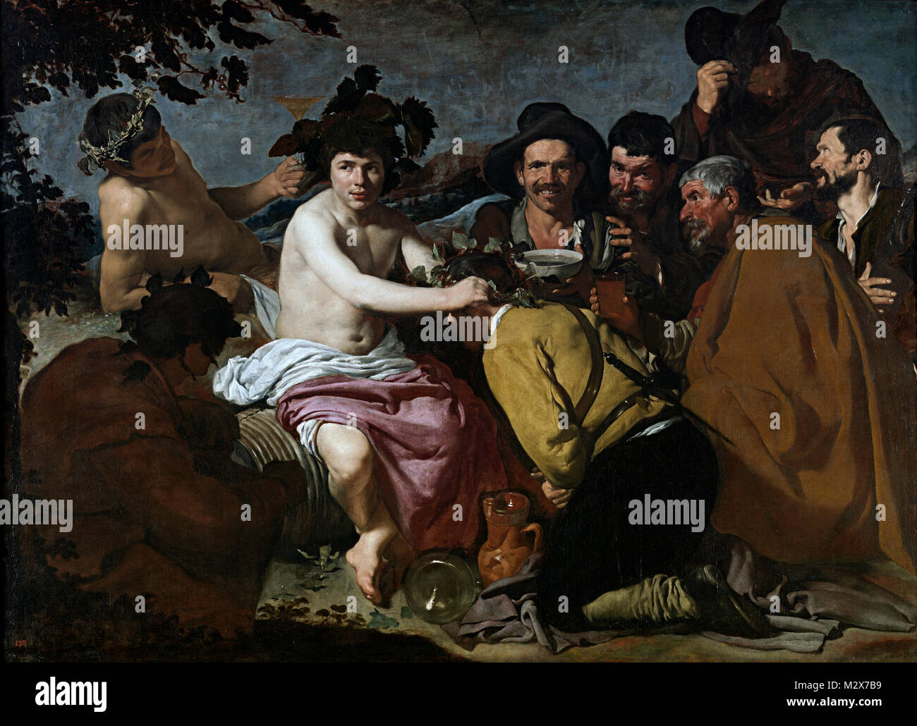 Diego Velázquez, El Triunfo de Baco or Los Borrachos 1629 (English: The Triumph of Bacchus/The Drunks) Stock Photo