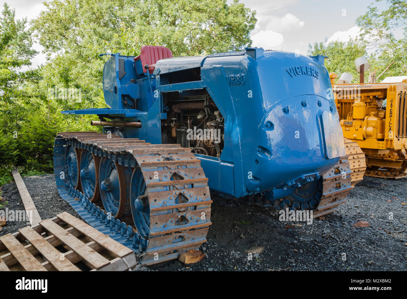 Close up photograph of a bulldozer, Vickers Vigor VR180 Stock Photo