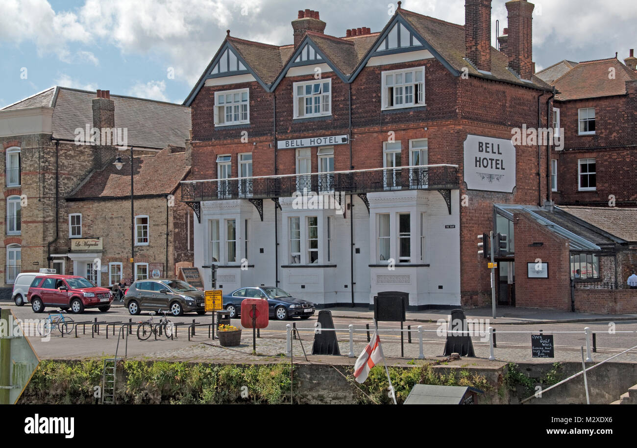 Sandwich, Bell Hotel, Quay River Stour, Kent, England Stock Photo Alamy