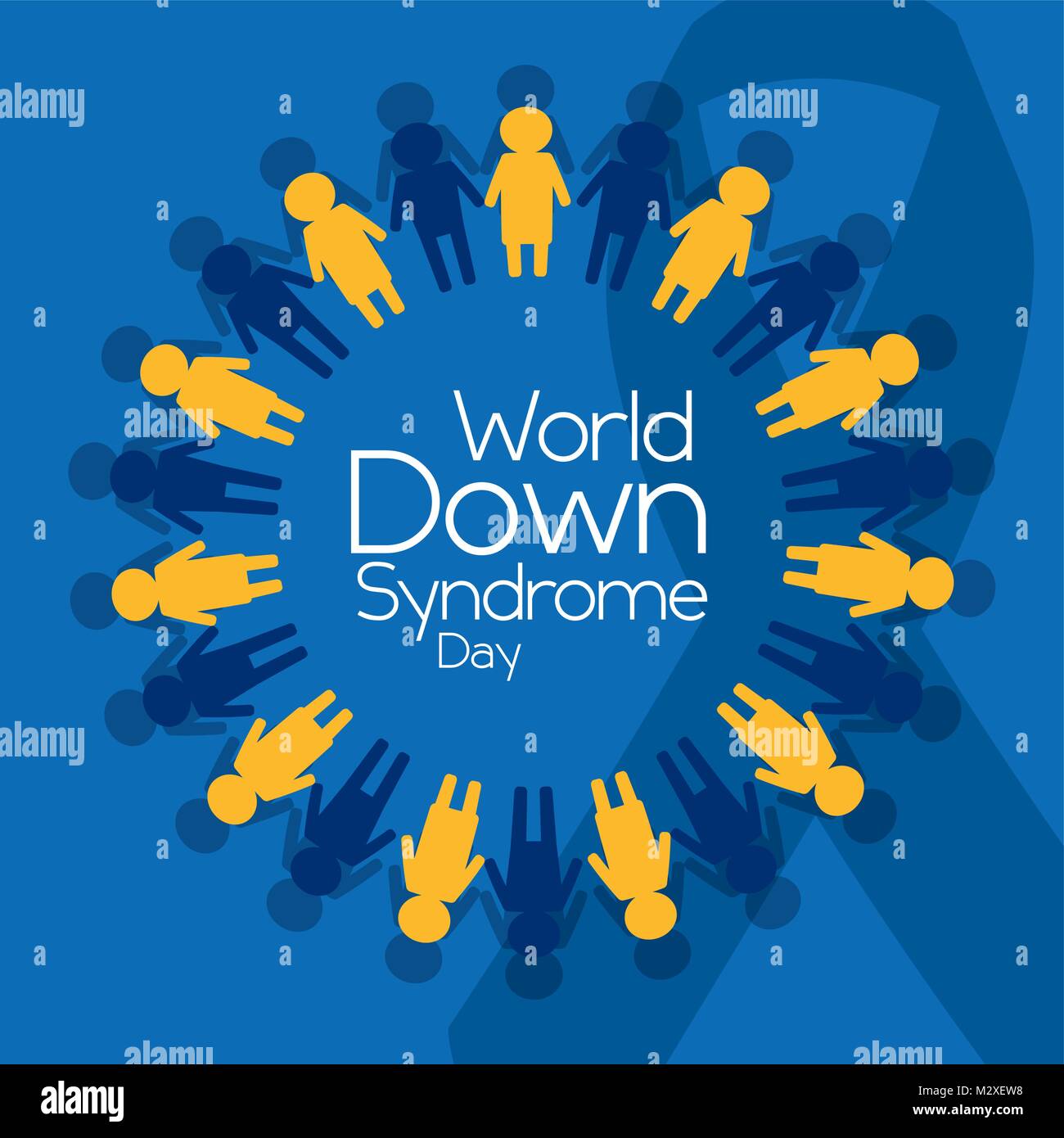 World Down Syndrome Day People Emblem Poster Stock Vector Image And Art