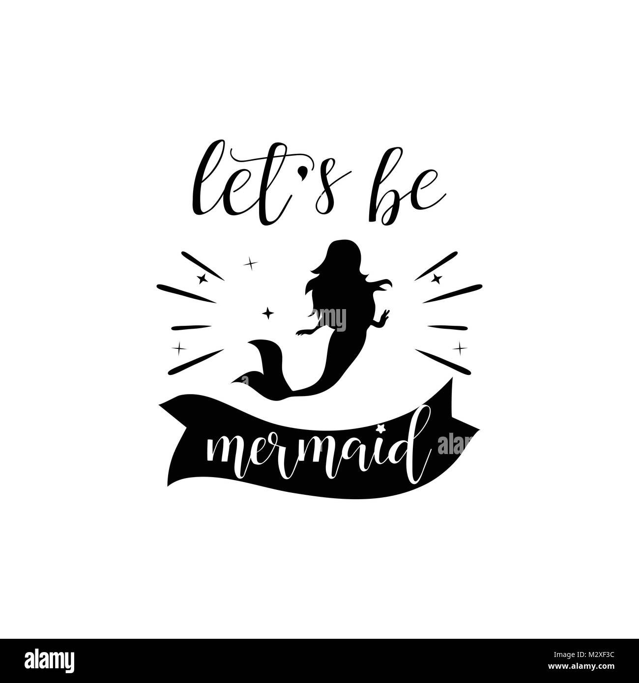 Mermaid background Black and White Stock Photos & Images Alamy