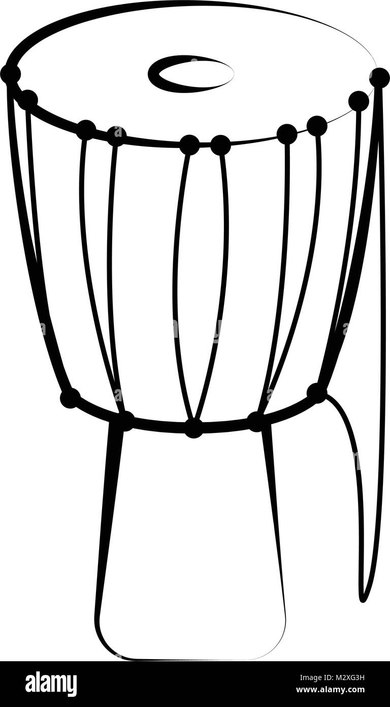 Isolated djembe outline. Musical instrument Stock Vector Image & Art