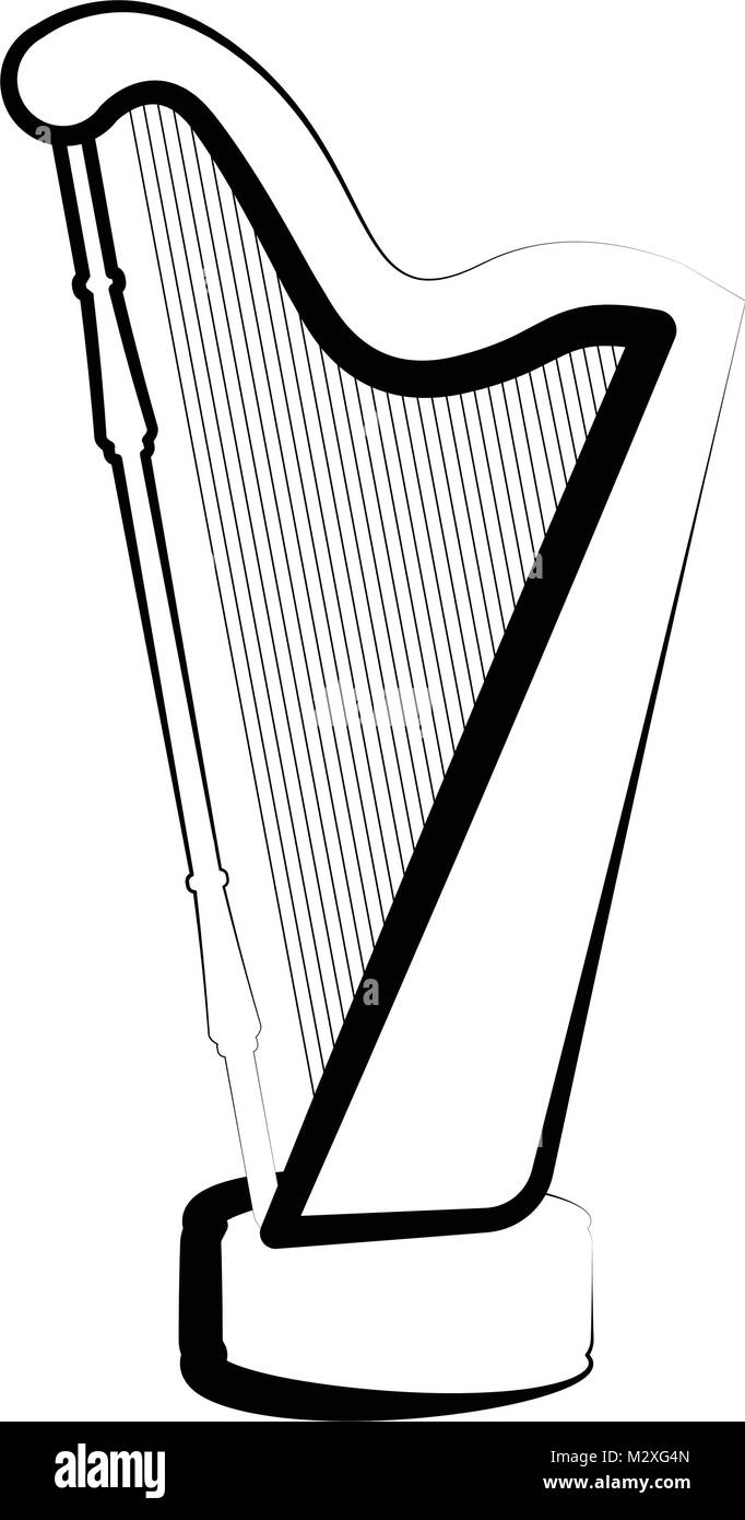 Isolated harp outline. Musical instrument Stock Vector Image & Art - Alamy