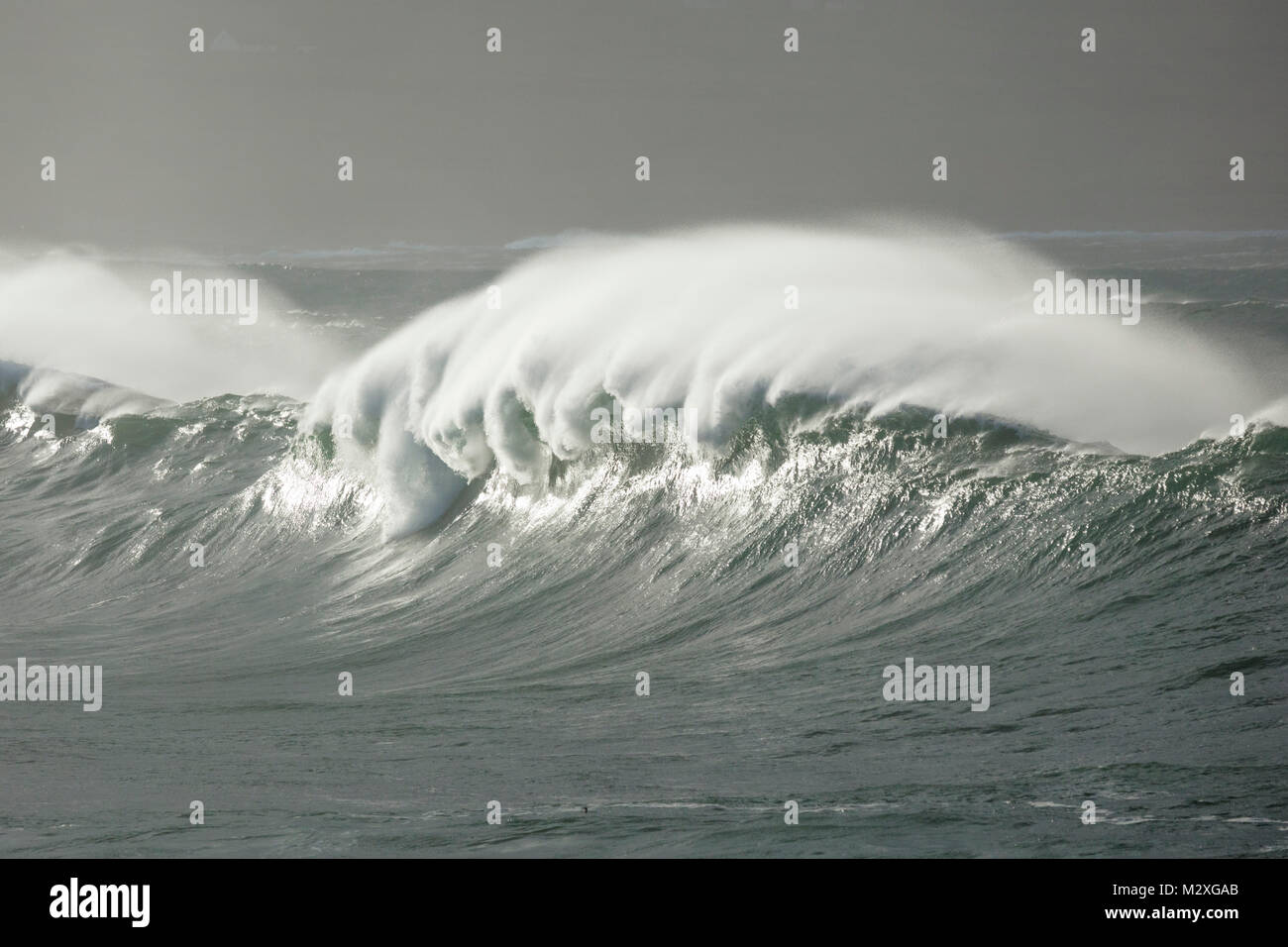 Atlantic storm waves breaking near Ballycastle, County Mayo, Ireland. Stock Photo