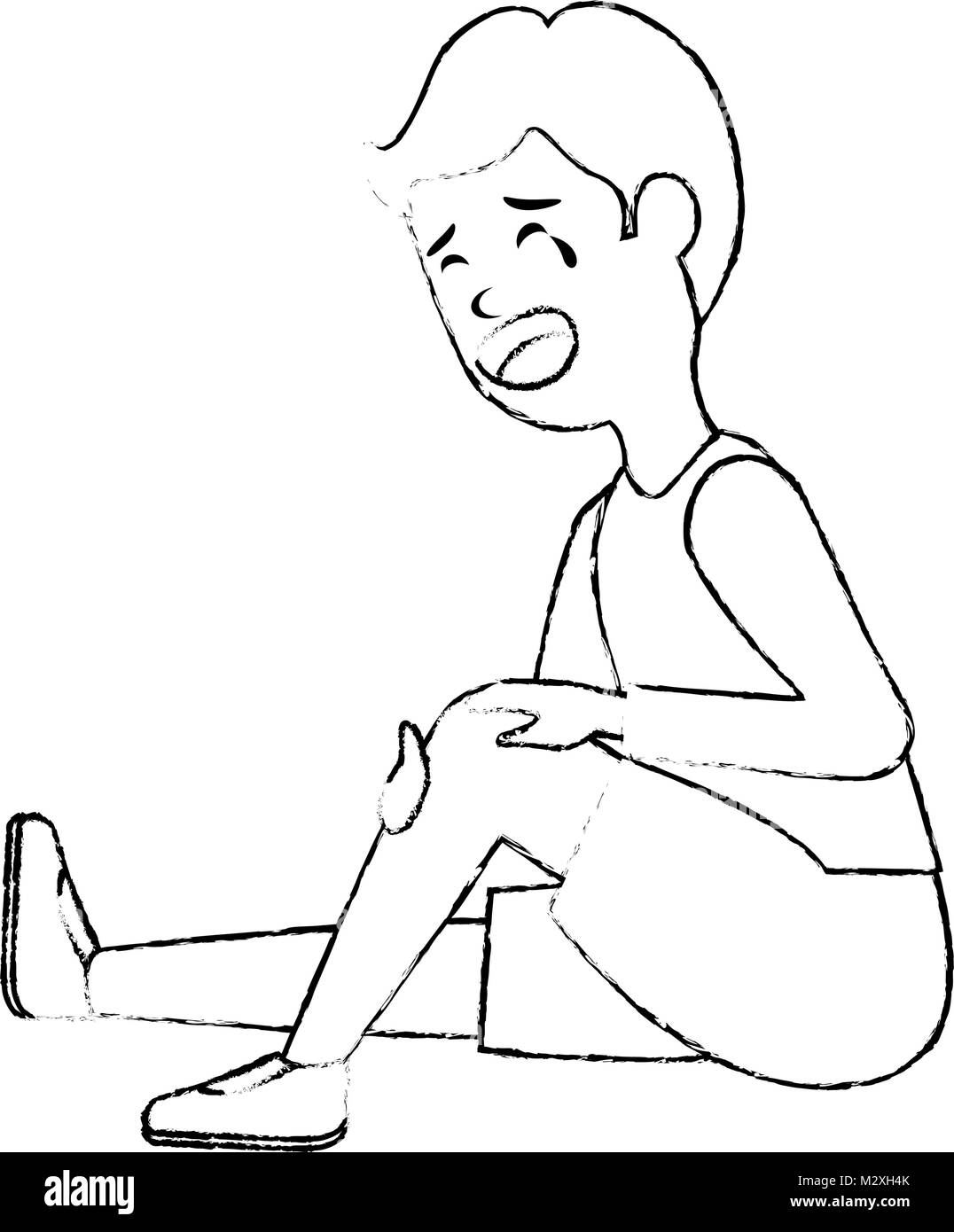 boy with the scraped knee Stock Vector Image & Art Alamy