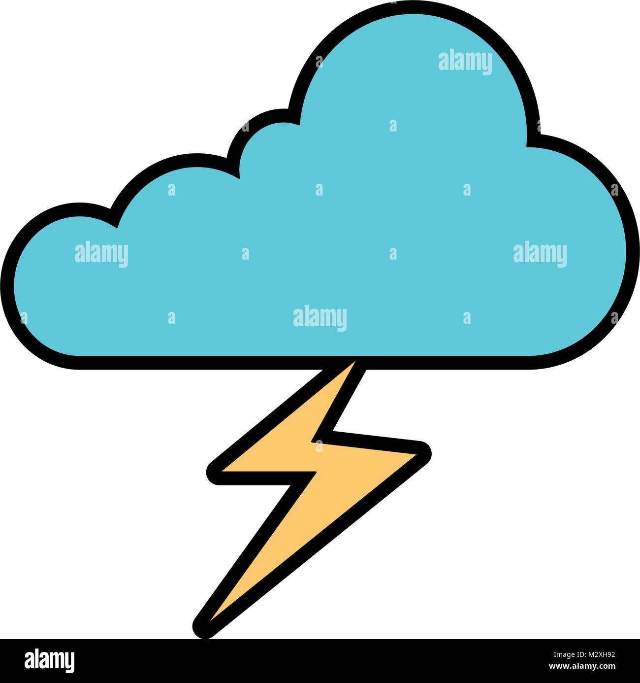 weather cloud rainy with ray Stock Vector Image & Art - Alamy