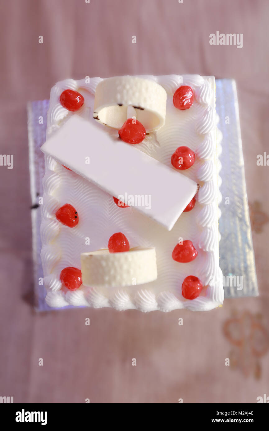 birthday cake with strawberry Stock Photo - Alamy