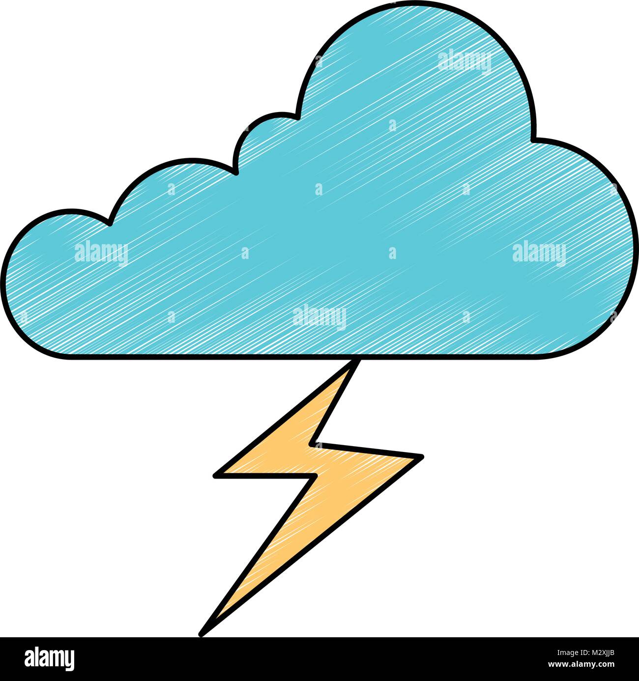 weather cloud rainy with ray Stock Vector Image & Art - Alamy