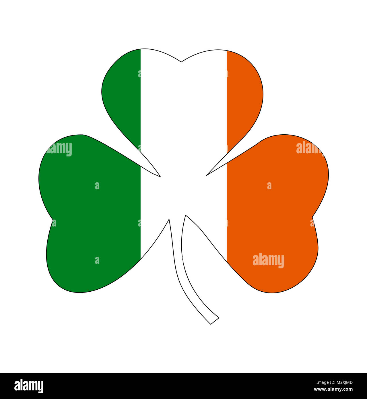 Ireland country irish flag clover leaf symbol Stock Photo - Alamy