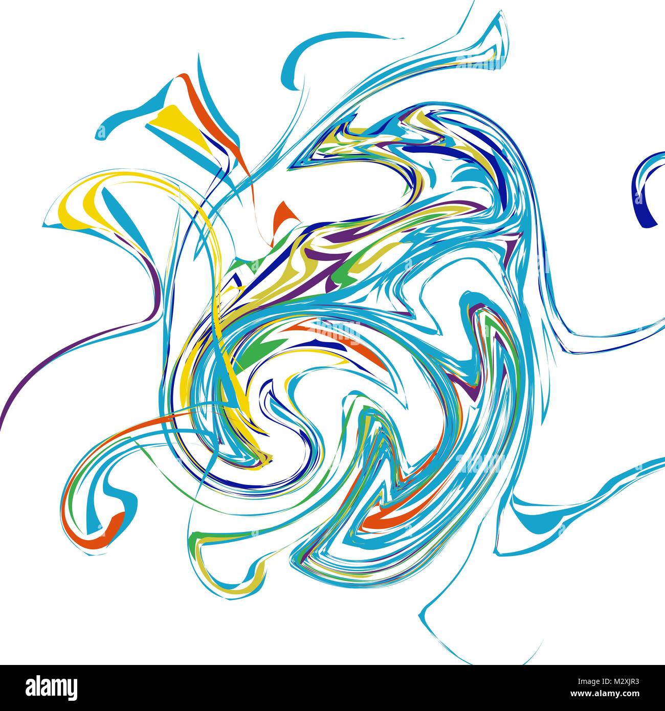 Scribbles painted in colorful colors. Stock Vector