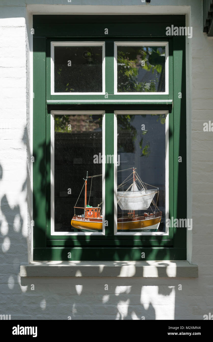Germany, Lower Saxony, East Frisian islands, windows on Spiekeroog. Stock Photo