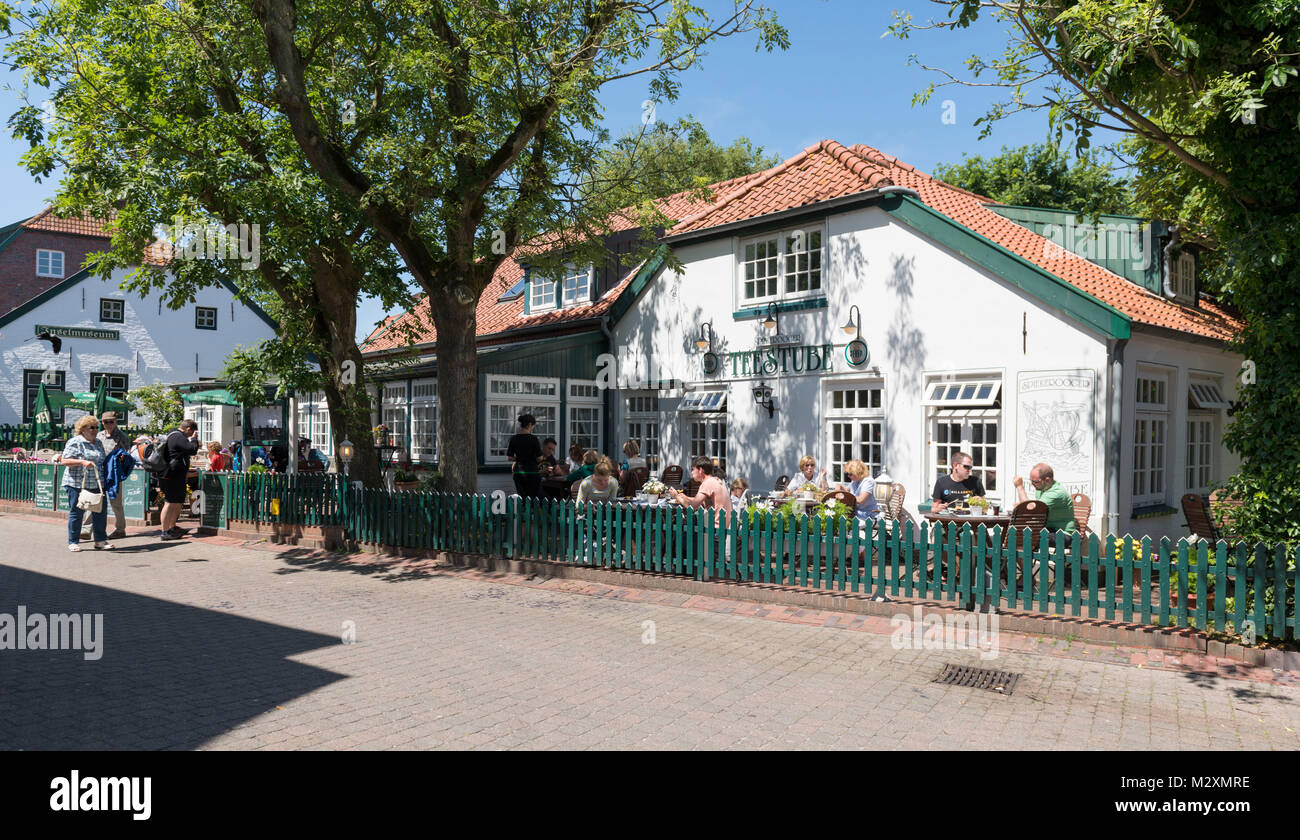 Germany, Lower Saxony, East Frisian islands, restaurant 'Teestube' on Spiekeroog. Stock Photo