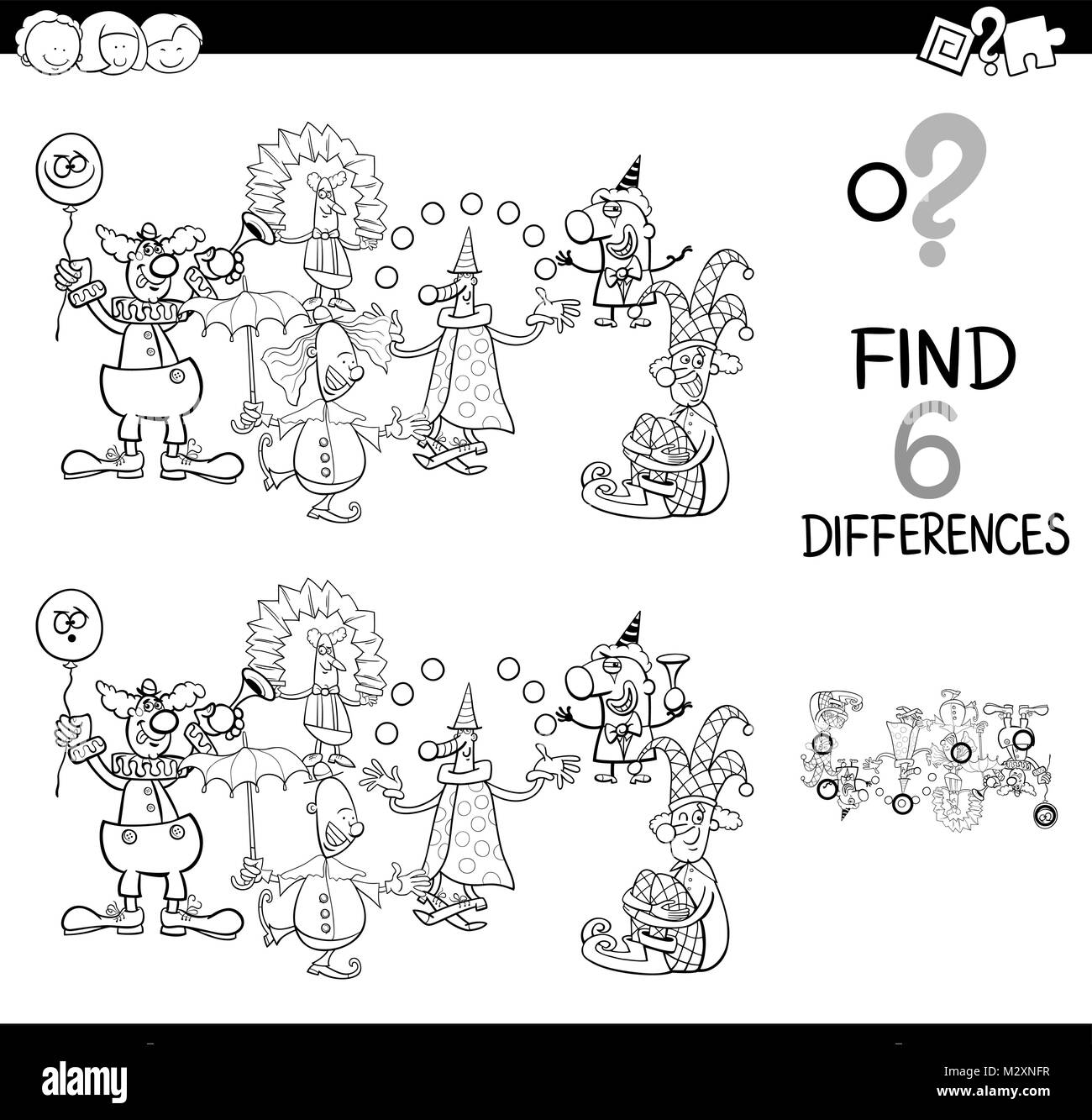 Spot the differences Black and White Stock Photos & Images - Alamy