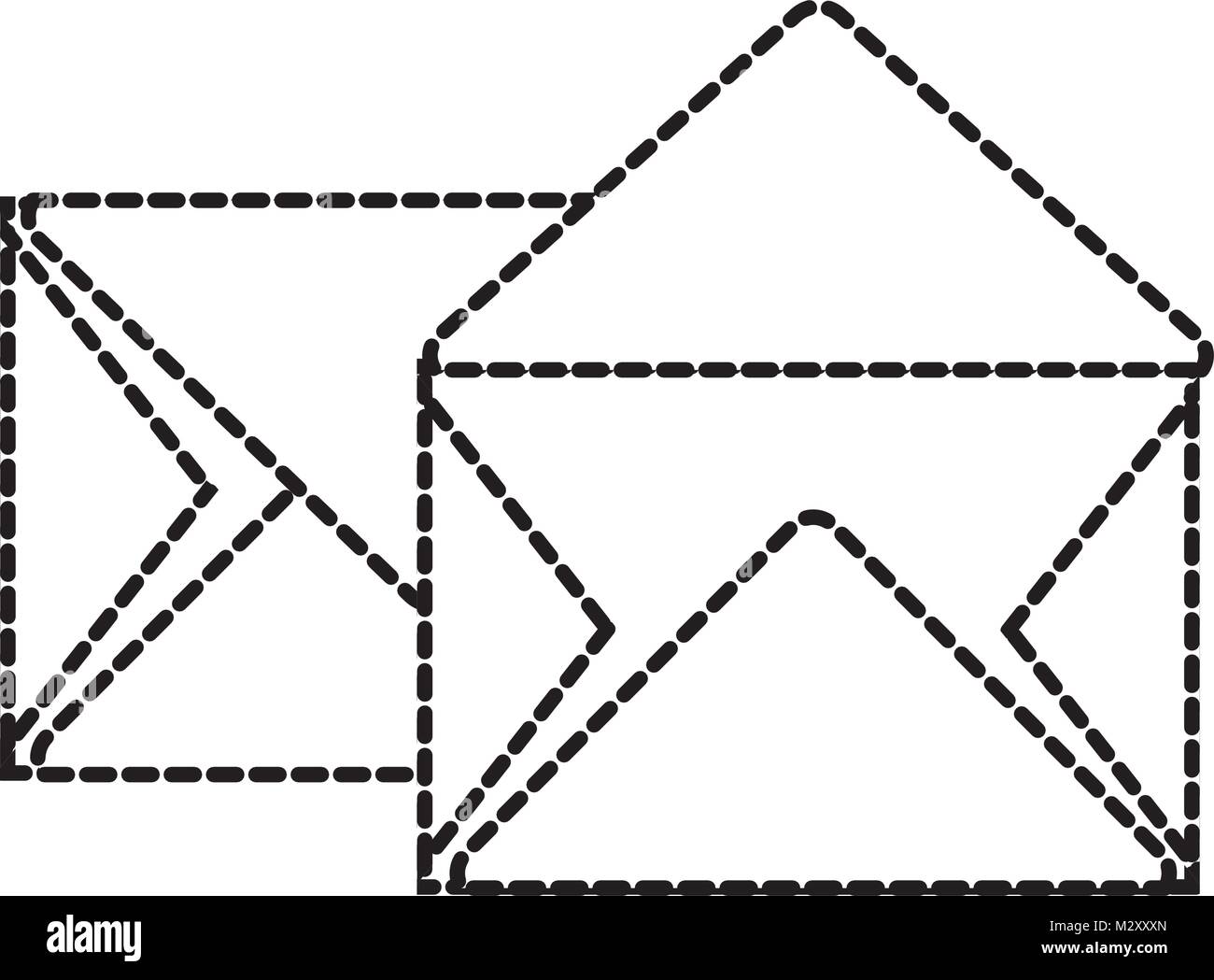 dotted shape email letter text message design Stock Vector Image & Art
