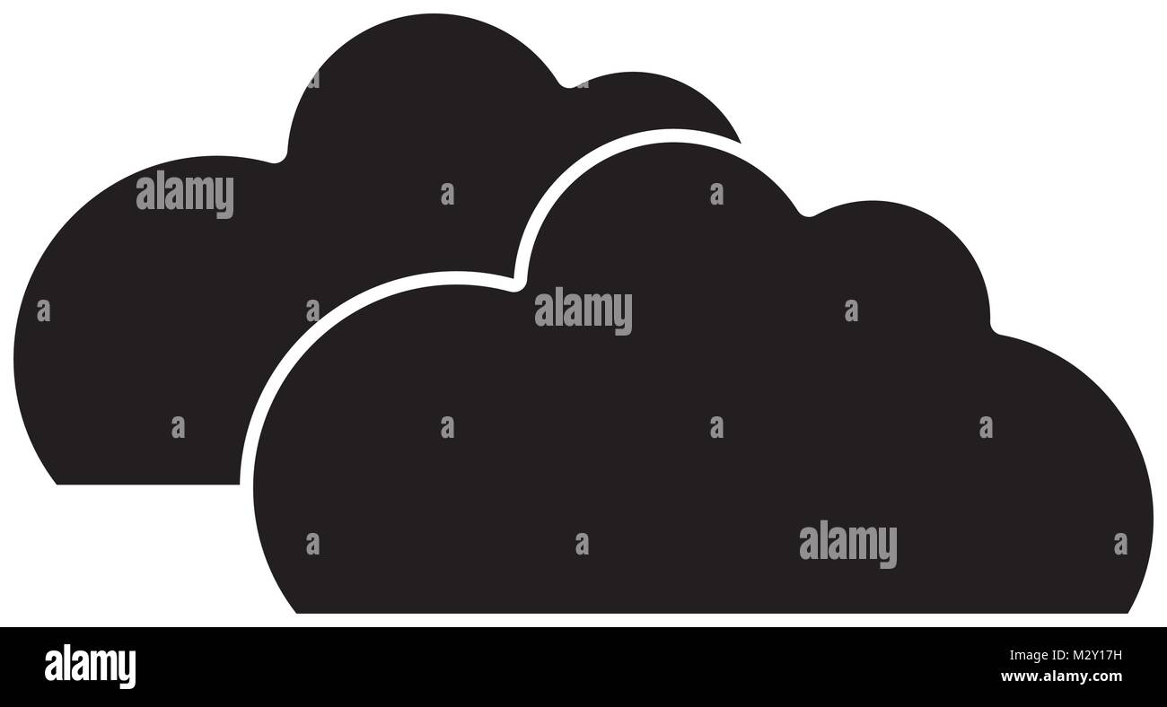 silhouette nature clouds weather in the sky icon Stock Vector Image ...