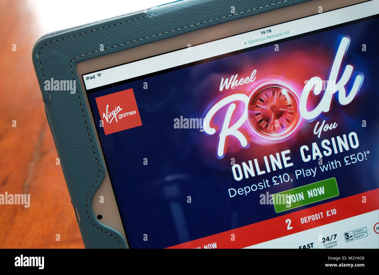 virgin games online casino, website homepage Stock Photo