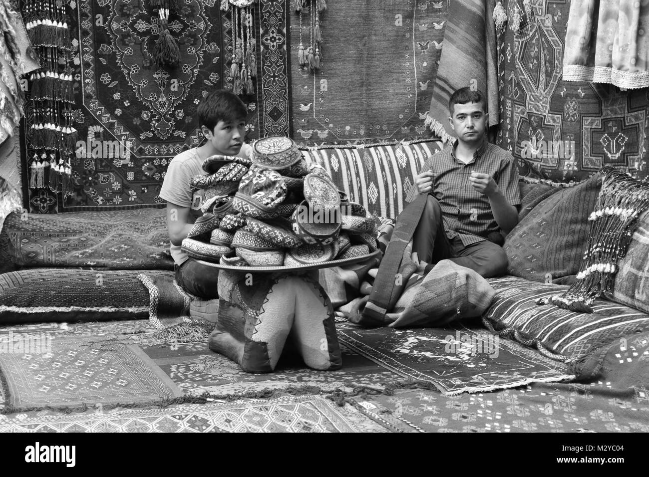 Repairing a rug Black and White Stock Photos & Images Alamy