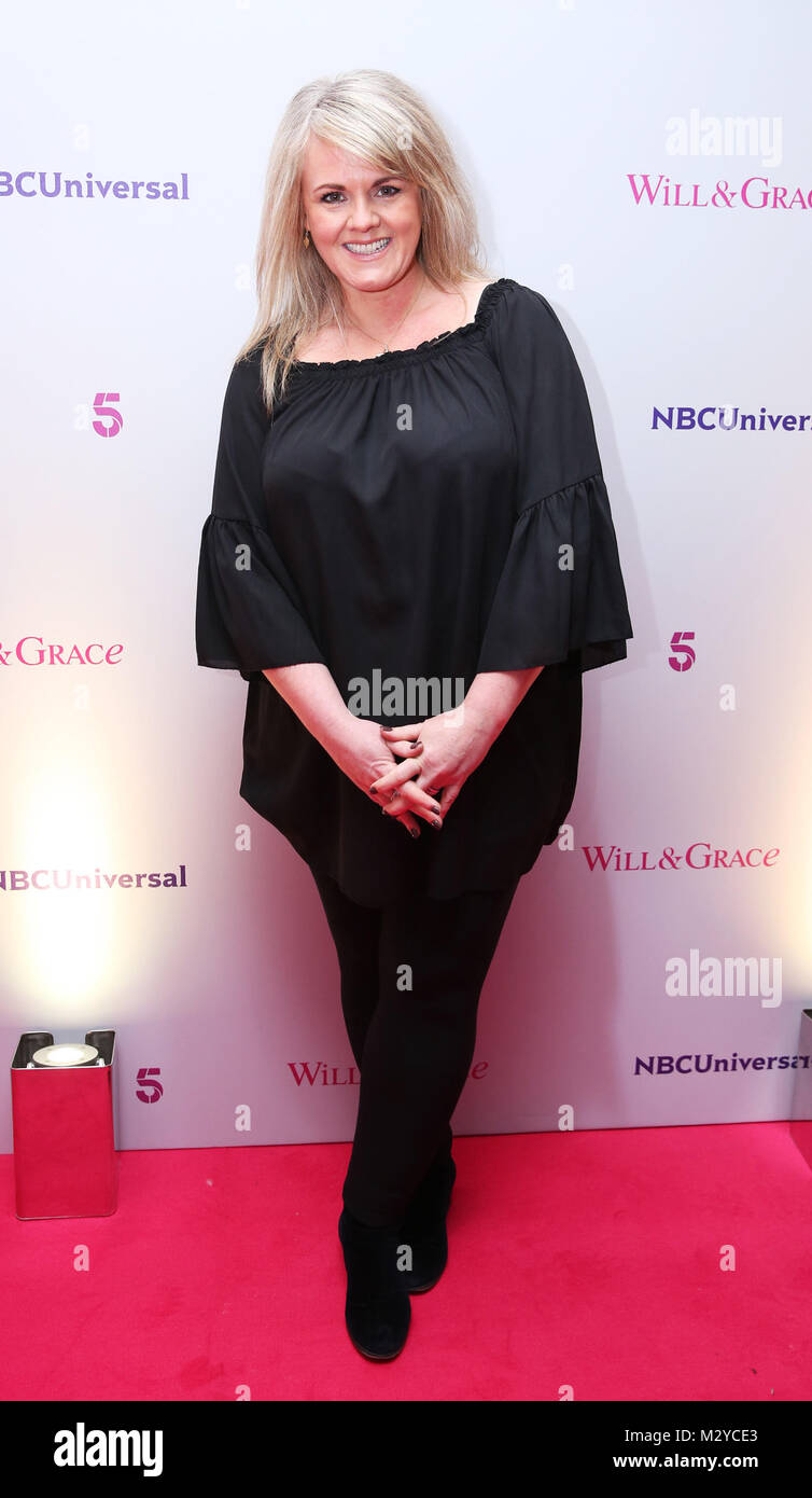 Actress Sally Lindsay from the cast of Will &amp; Grace, attends a photo call at BAFTA in London ahead of a special screening event for the forthcoming series of the show. Stock Photo
