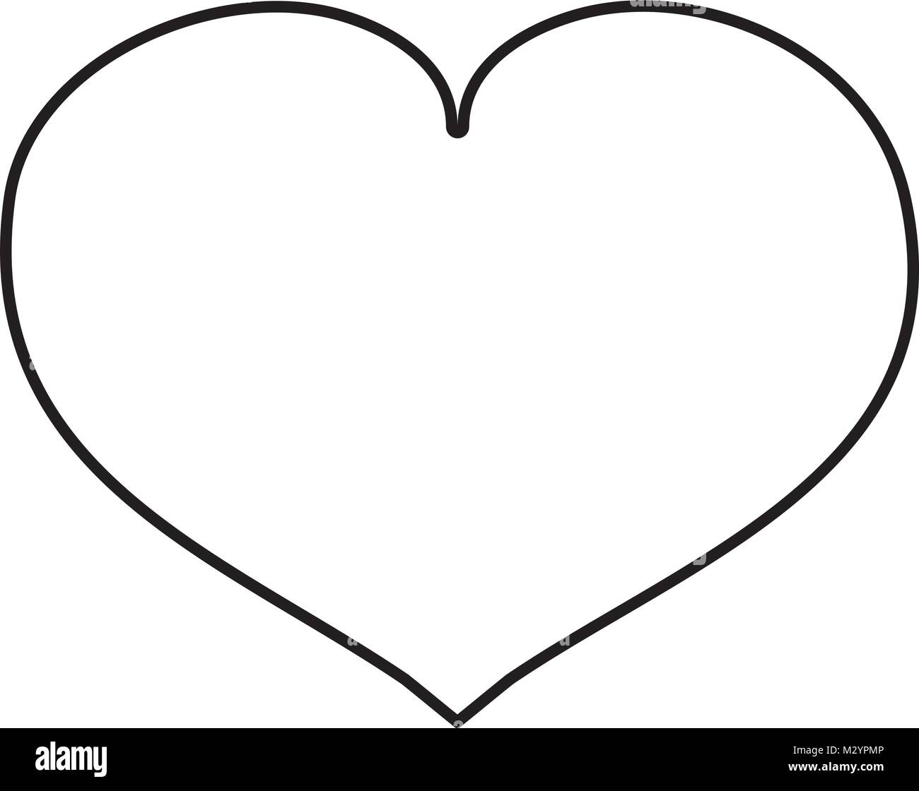line heart love symbol of passion Stock Vector Image & Art - Alamy