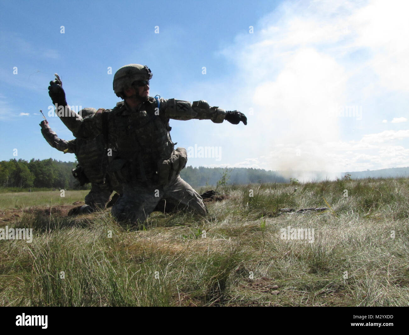 Charlie Company 1-121 Infantry practices for platoon attack by Georgia ...