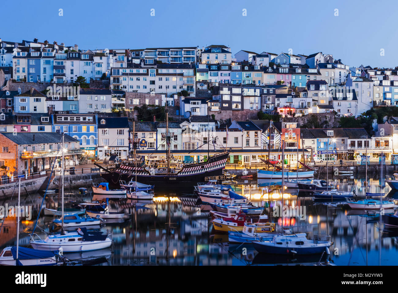 England, Devon, Brixham, Brixham Harbour Stock Photo Alamy
