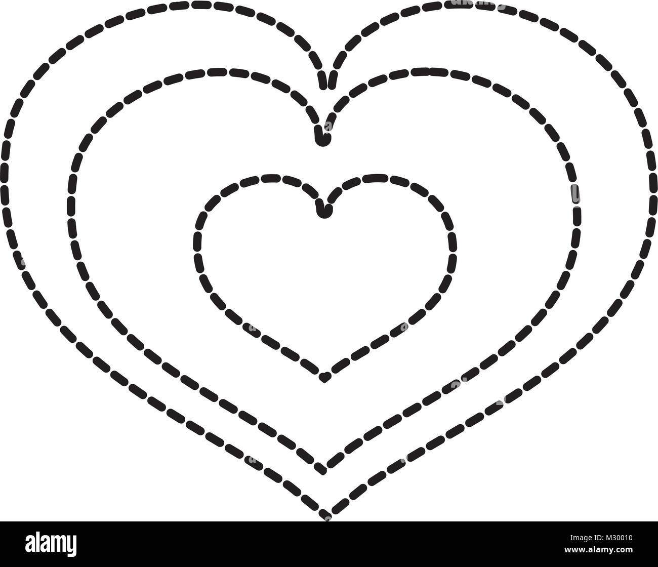 dotted shape heart love symbol of passion Stock Vector Image & Art - Alamy