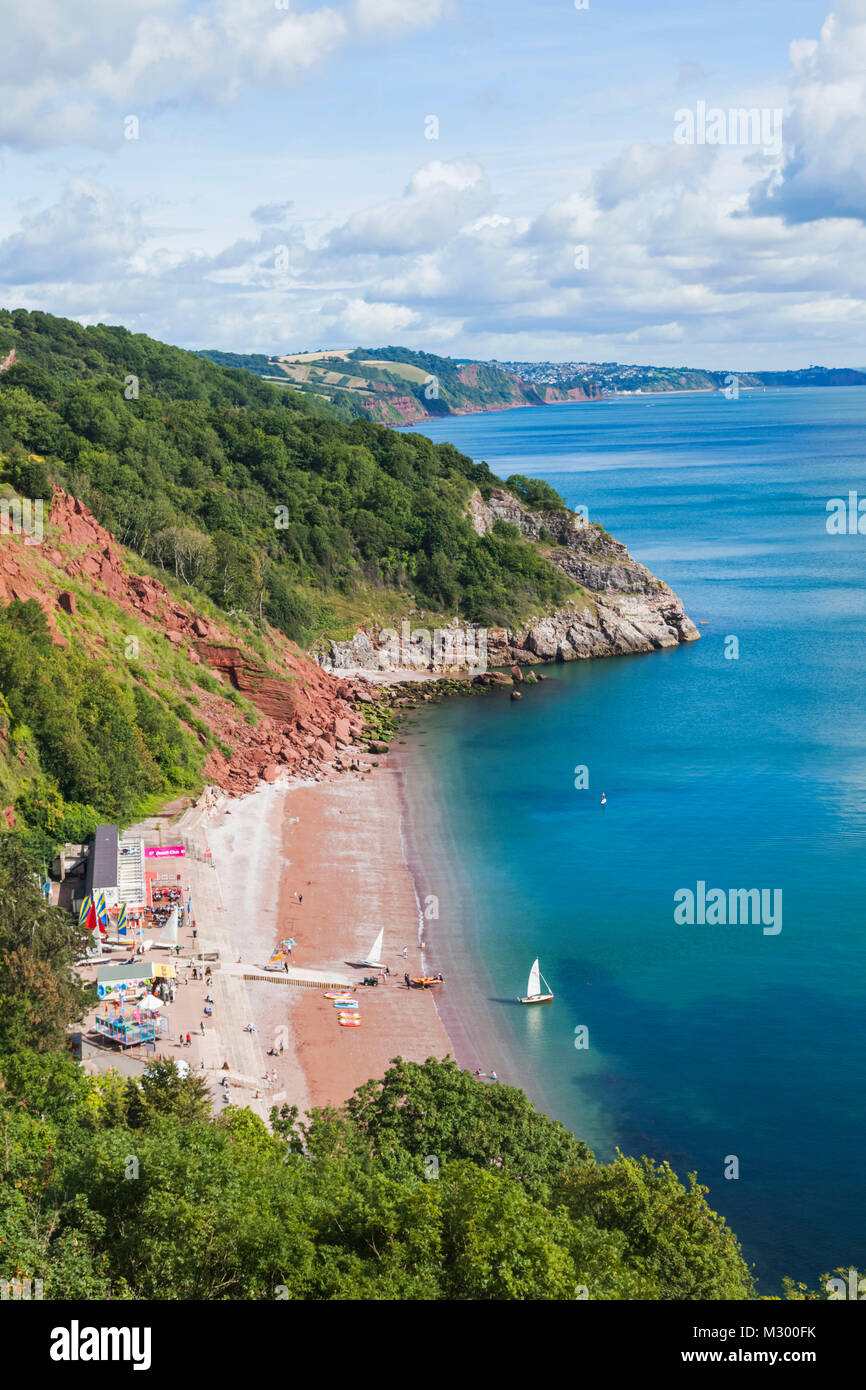 England, Devon, Torquay, Babbacombe, Babbacombe Beach, Oddicombe Beach Stock Photo