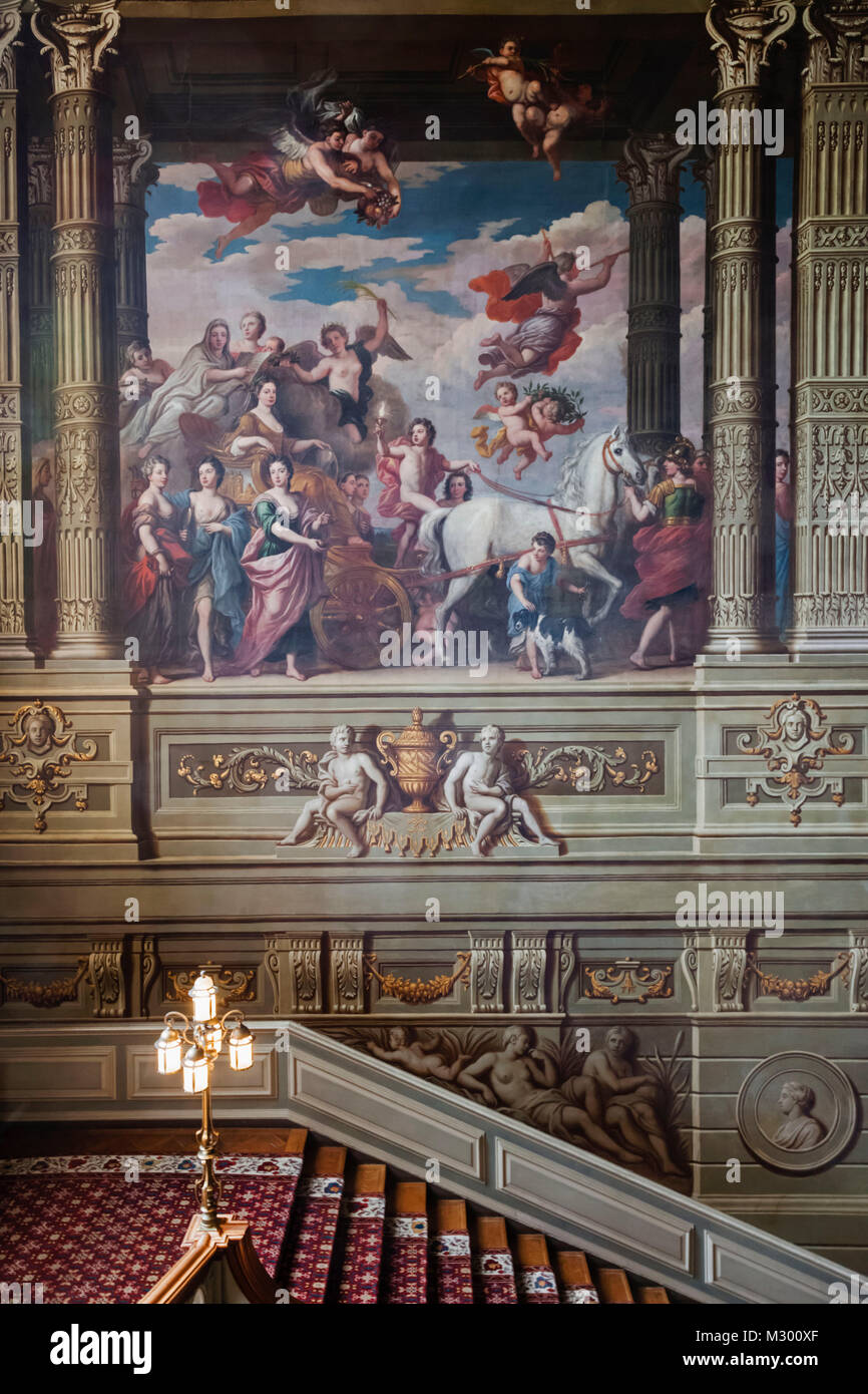 England, West Sussex, Petworth, Petworth House, The Grand Staircase