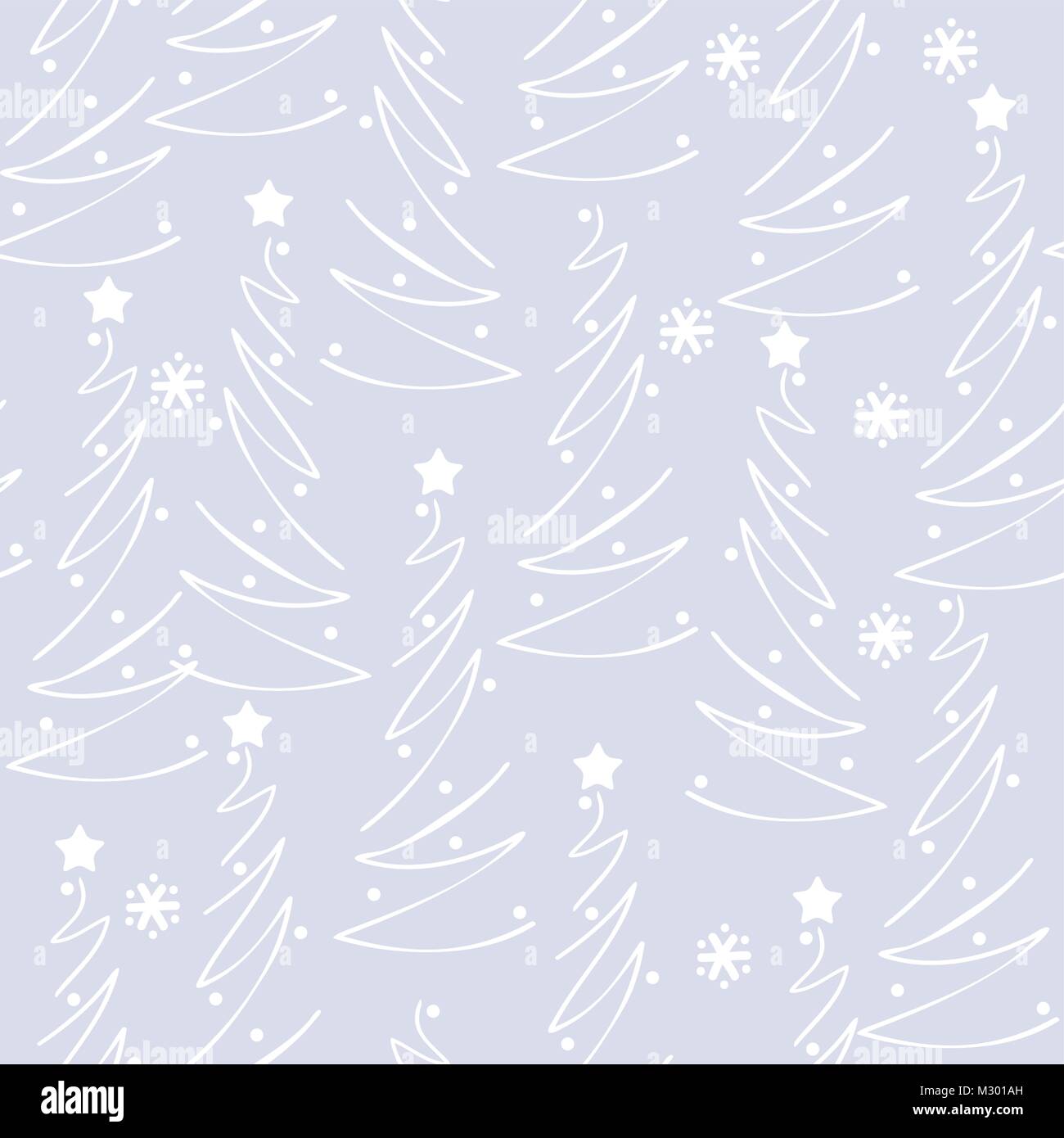 Vector abstract seamless winter pattern background with christmas tree ...