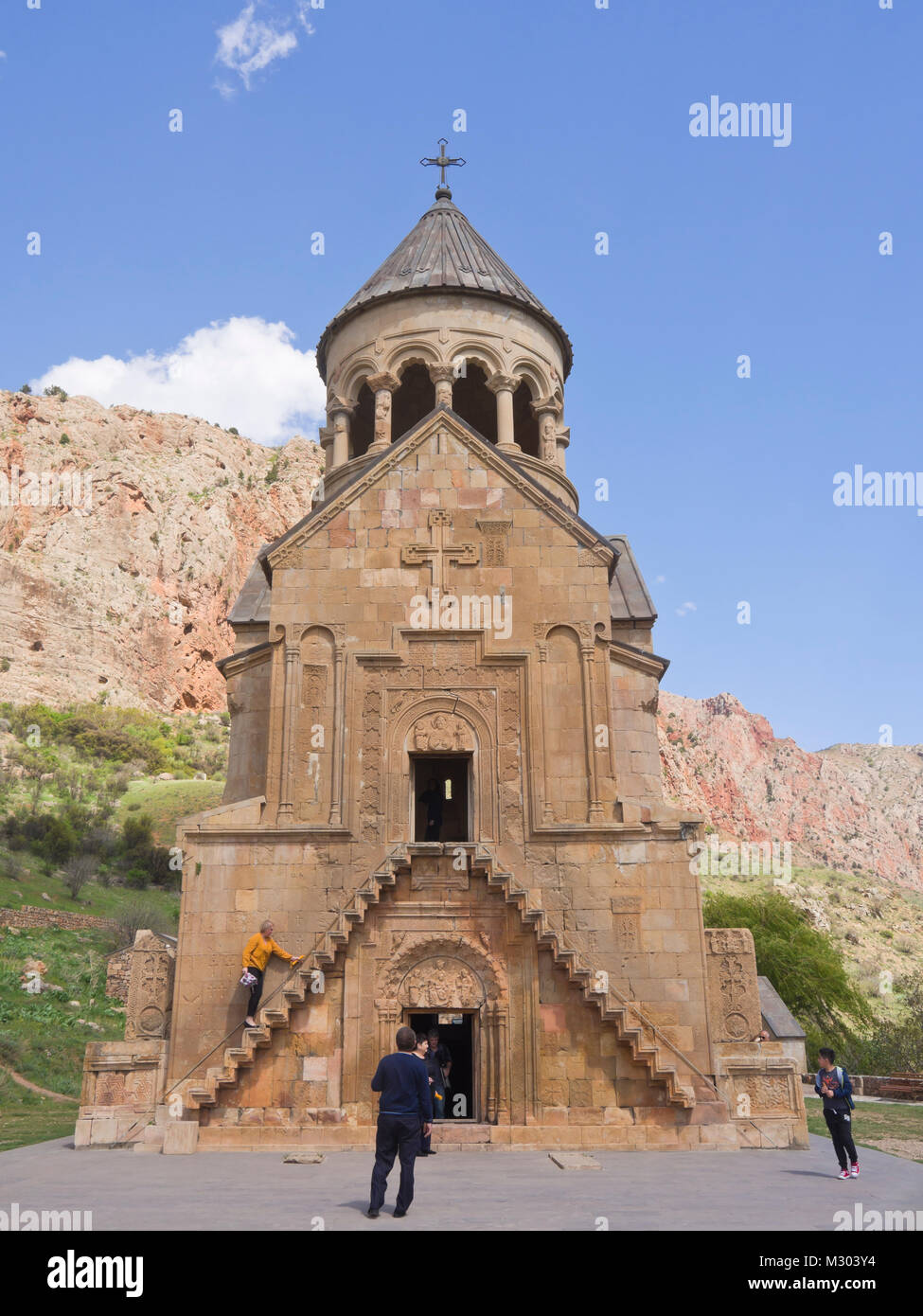Noravank Monastery in southern Armenia, two floors with narrow staircase makes the facade of the Surb Astvatsatsin Church a special sight Stock Photo